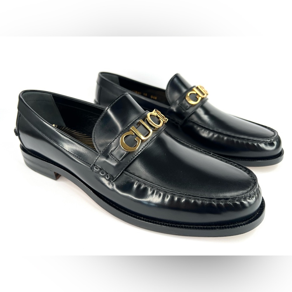 GUCCI Millennial Ribot Metal Logo Moccasin Men Loafers UK 13 - US 13.5 - EU 47
